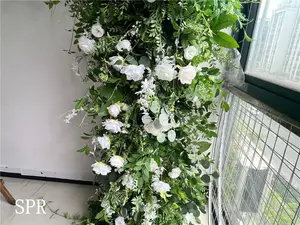 SPR Brautjungfernstrauß Seidenrosen-Blumentopf Bühnenhintergrund künstliche Hochzeitsblumenwand zur Dekoration