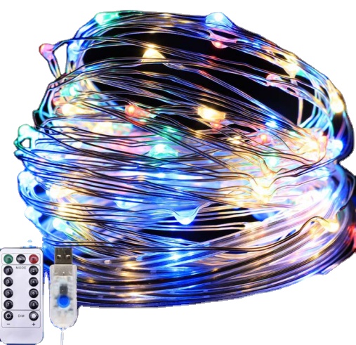 Праздничная светодиодная Рождественская декорация, цветная гирлянда, USB зарядка, светодиодные фонари с пультом дистанционного управления, уличный Рождественский свет