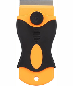 Outil de nettoyage pour enlever les étiquettes, les autocollants, les décalcomanies, la peinture, le grattoir pour vitres, outil de grattoir à lame de rasoir en plastique rétractable - Product Image 1