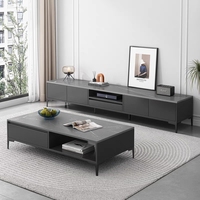 Prix bon marché ensemble de meubles de salon armoire de rangement support TV table basse latérale murale