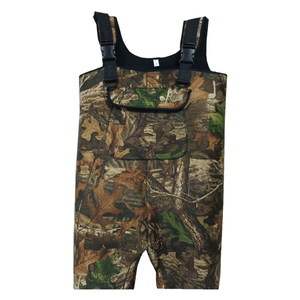 <span class=keywords><strong>Cuissardes</strong></span> à bout en acier néoprène 4mm avec sangle réglable PVC Bottes Feuille Camo Design Imperméable pour la chasse Pêche <span class=keywords><strong>Grande</strong></span> Poche - Product Image 4