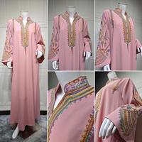 Abaya tendance du Moyen-Orient, robe musulmane pour femmes, robe brodée, robe islamique, kaftan marocain, jalabiya arabe