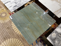 Table d'appoint en pierre émeraude de luxe, table de bureau et de négociation simple et moderne, table basse, petite table d'appoint