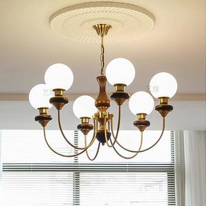 <span class=keywords><strong>Grand</strong></span> <span class=keywords><strong>lustre</strong></span> de style villa américaine pour escalier, en <span class=keywords><strong>fer</strong></span> forgé, type chandelier à bougies, rétro, long, suspendu, pour église - Product Image 5