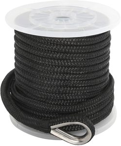 1/4 5/16 3/8 1/2 5/8 Corde <span class=keywords><strong>plate</strong></span> tressée en nylon de 3/4 pouces pour les lignes d'ancrage et d'amarrage et les fournitures marines - Product Image 2