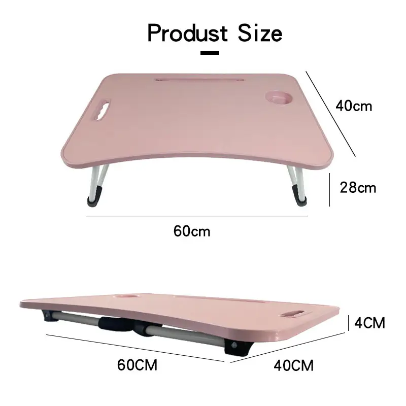 Portable Folding table wooden Foldable laptop desk Dormitory bed computer table