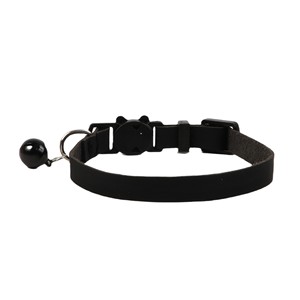 Cute Solid Color PU Cat Collars with <b>Bell</b> Breakaway Buckle Design for Small Cats All Seasons Fashion Style - Product Image 5