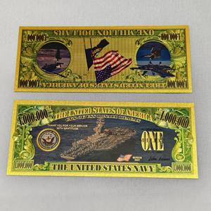 Billets de banque commémoratifs en feuille d'or du porte-avions de la marine américaine pour collection et souvenirs - Product Image 5
