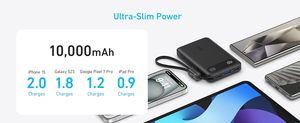 ANKER 10000mAh Mini banque d'alimentation portable haute capacité 22W affichage numérique ignifuge pour iPhone 14 15 16 haute qualité pour mobile - Product Image 4