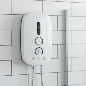 Calentador de Agua Eléctrico Instantáneo Portátil de 220V 5.5kw con Bomba Silenciosa y Perilla de Control para Ducha y Baño - Product Image 1
