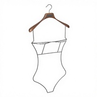 Porte-maillots de bain modernes en acier brillant à un seul niveau, écologiques, pour l'organisation des magasins de vêtements