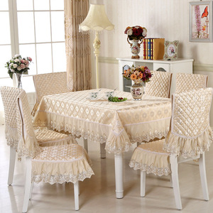 Ensemble de nappes et de housses de chaise pour <span class=keywords><strong>restaurant</strong></span> et hôtel de style européen classique, imprimé simple, avec tissu doux pour <span class=keywords><strong>la</strong></span> peau - Product Image 1