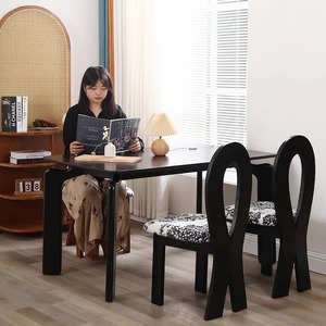 Chaise de salle à manger nordique en bois massif de style mid-century avec dossier en queue de <span class=keywords><strong>sirène</strong></span>, mobilier de maison démontable et assemblable - Product Image 2
