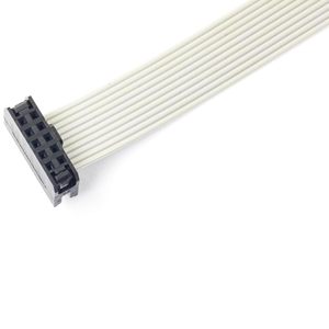 Câble plat IDC en cuivre Jujinglobal, 10 broches, 2x5, pas de 2,0 mm, couleur grise, longueur 7,8 pouces, connecteur FFC FPC - Product Image 1