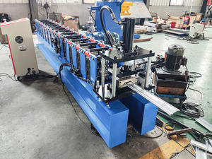 공장용 금속 아연 지붕 강판 롤러 셔터 도어 레일 가이드 롤 성형기 - Product Image 1