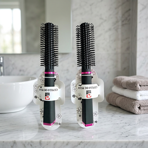 แปรงผมพลาสติก Erpsl สีดำผสมสีแดงพลัม บรรจุ 12 ชิ้นต่อถาด - Product Image 3