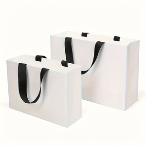 Bolsas de Cartón Blancas para Empaque de Regalos, Joyería, Compras, Juguetes y Flores, Diseño Personalizado para Pequeñas Empresas - Product Image 2