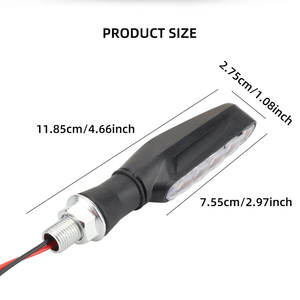 ไฟเลี้ยวรถจักรยานยนต์ YD LED สีเหลืองกระพริบ IP67 กันน้ำ เกลียว M10 สำหรับจักรยาน ATV - Product Image 2
