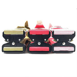 Hersteller Heavy Duty 1,5 Zoll 4-lagiges Nylon gewebe Frosch clip Verstellbarer Metall-D-Ring & Schnalle Haustier Hunde halsband - Product Image 2