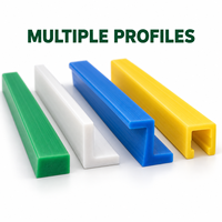 Bande de guidage industrielle en UHMWPE, auto-lubrifiante, en polyéthylène, colorée sur mesure, résistante à l'abrasion