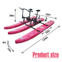 Vélo aquatique à pédales 2 places tendance avec support pour caméra, portable, pour la plage et les loisirs aquatiques
