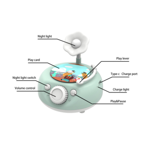 Kids Audio <strong>Story</strong> Teller Disk with Lithium Battery Animal Shape-Interactive Educational Toy for <strong>2</strong>-4 Year Olds (French &amp; English) - Product Image 3