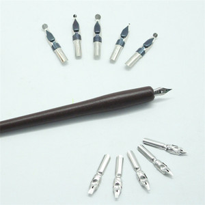 Nuova confezione di legno Set di penne da regalo con <span class=keywords><strong>pennino</strong></span> dorato nero <span class=keywords><strong>inchiostro</strong></span> e 11 pennini calligrafia Set di penne - Product Image 3