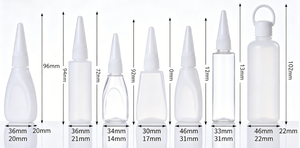 Hot Sale Multi Size PE Plastic <b>Squeeze</b> <b>Bottle</b> With Pointed Tip Cap Empty Glue Dispensing <b>Bottle</b> For Adhesive Ink Hair Dye Liquid - Product Image 2
