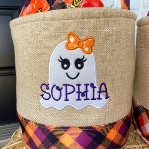 Bolsa Redonda <span class=keywords><strong>de</strong></span> Calabaza para Dulces y Regalos <span class=keywords><strong>de</strong></span> Halloween para Niños, Decoración <span class=keywords><strong>de</strong></span> Calabaza, Fantasma y <span class=keywords><strong>Bruja</strong></span>, Venta al por Mayor con MOQ Bajo, Novedad - Product Image 4