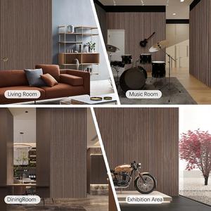 Panneaux muraux acoustiques décoratifs en bois SHENGCHENG, matériau d'absorption acoustique, revêtement mural en bois, panneaux muraux insonorisants - Product Image 5