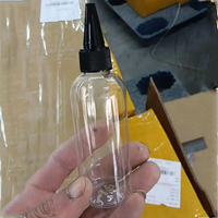 Bouteille en plastique transparente vide à bec verseur pointu avec bouchon à vis pour l'emballage d'huile