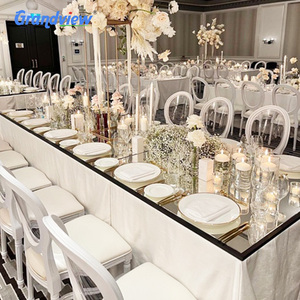 72 Inch 10-persoons tafel met acryl spiegelblad, bruiloftdecoratie, loopbrug, acryl spiegelplaten 1220 x 2440 - Product Image 1