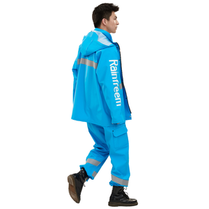 Impermeabile da ciclismo per esterni e pantaloni da pioggia imbottiti Set per adulti da uomo e donna per escursioni e impermeabili - Product Image 3