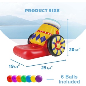 PVC Inflatable Launching <b>Ball</b> <b>Pool</b> Toy Water Spray <b>Ball</b> Shooting <b>Pool</b> Game Outdoor Poolside Yard Beach Activity Water Toy - Product Image 2