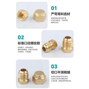 Raccord de climatisation Huihong en laiton fileté 2 2.5 3 4 5 6 minutes, connecteur de tuyau en cuivre durable pour plomberie - Product Image 5