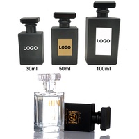 2 5ml 10ml 15ml 30ml 50ml 100ml Logo personnalisé Bouteille d'échantillon de parfum en verre vide rose noir rechargeable Bouteille de parfum en spray