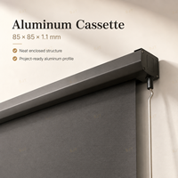 Store vertical manuel à manivelle pour extérieur, en polyester enduit PU 180 g/m², avec cassette en aluminium, hydrofuge, pour terrasse commerciale