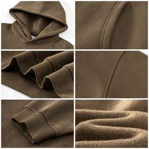 High Quality 500GSM Heavyweight Cotton Fleece Mans Pullover <b>Hoodie</b> Hot Supplier Custom Logo Blank Solid Thick Sweatshirt <b>Hoodie</b> - Product Image 2