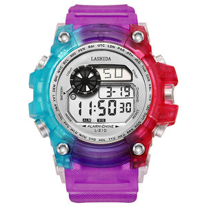 Reloj Digital Transparente con Degradado de Arcoíris LASHIDA, Reloj Deportivo de Moda Urbana Multifunción, Reloj de Regalo para Jóvenes - Product Image 3