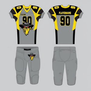 Uniforme de Fútbol Americano Sublimado Personalizado Premium con Mangas Cortas y Tallas Grandes para Juego Competitivo - Product Image 1