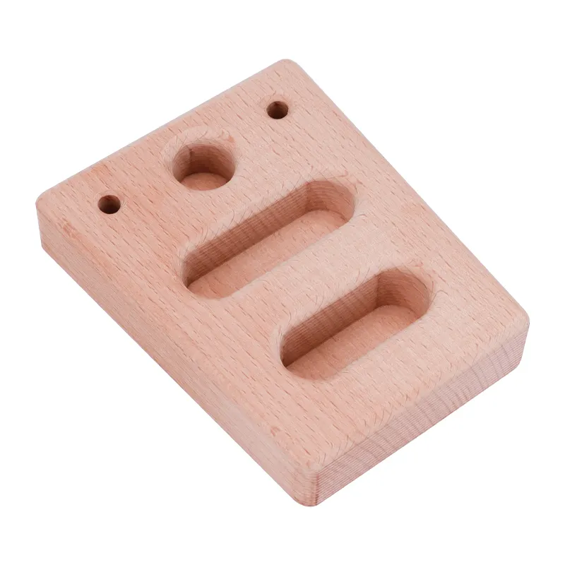 Customized Finger Strength Training Wall Climbing Holds Wooden Beech Hangboard Mini