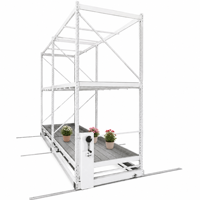 Étagère de culture à plusieurs niveaux sur roulettes, support métallique pour plantes, plateau pour semis, étagère pour plantes, table de culture hydroponique, étagère de culture verticale pour serre