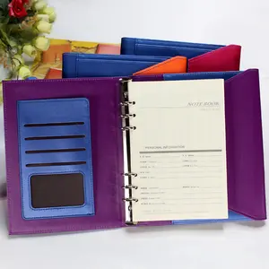 专业生产策划皮革装订机笔记本，looseeaf黑色笔记本A5活页夹，皮革策划和笔记本定制