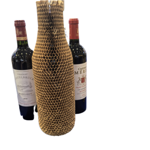 Eco-Friendly Flexible Honeycomb Core Kraft Paper Bottle Sleeve Protective Cushioning Wrap for <b>Glass</b> Bottles - Product Image 6
