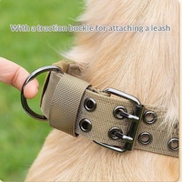 Collier tactique pour chien en nylon épaissi, design souple avec rivets, 3 tailles M L XL, collier d'entraînement anti-traction, boucle en alliage, monochrome pour grands chiens