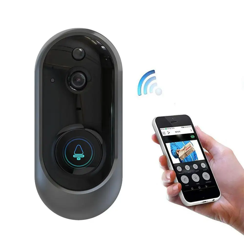 Campainha de vídeo inteligente, campainha de vídeo inteligente wi-fi para casa, sem fio, 1080p câmera, campainha de segurança para casa