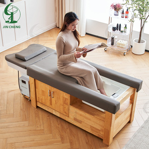 Lit de massage thaïlandais multifonctionnel en bois massif avec circulation d'eau et vapeur pour soins capillaires et <span class=keywords><strong>spa</strong></span> corporel complet - Jincheng Beauty Salon - Product Image 1