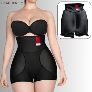 Shorty sculptant taille haute pour <span class=keywords><strong>femme</strong></span> avec coussinets intégrés, effet ventre plat et rehaussement des fesses - Product Image 6