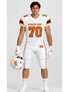 Uniforme de football américain personnalisé avec logo 3D imprimé, 100% polyester, anti-UV, rembourré, nom et numéro de l'équipe, vêtements d'équipe de football américain - Product Image 1