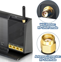 Antenne SMA mâle à angle droit, courte, en caoutchouc, 90 degrés, pour WiFi, LoRa, GSM, 4G LTE